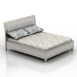 Double Bed Upholstery Modern Platform 3d model