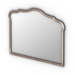 Oval Mirror Carved Frame 3d model