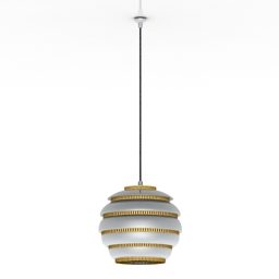 Glass Lamp With Bulbs 3d model