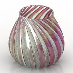 Glass Vase Twist Pattern 3d model