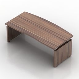 3д модель стола из орехового дерева
