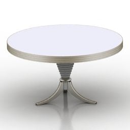 Round Top Table 3d model