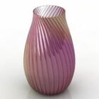 Художнє кольорове скляне оформлення вази