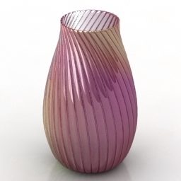 مزهرية زجاجية ملونة للديكور نموذج ثلاثي الأبعاد
