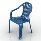 Sessel aus Kunststoff in blauer Farbe