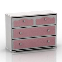 粉色储物柜3d模型