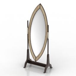 Standlı İki Vintage Oval Ayna 3D model