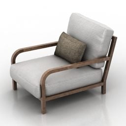 Modern Upholstered Armchair 3d model