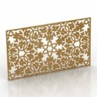 Screen Divider Carved Floral Style