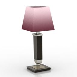 Table Lamp Purple Shade 3d model