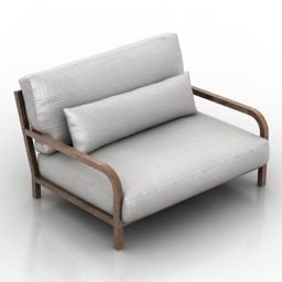 Klädsel soffa träram 3d-modell