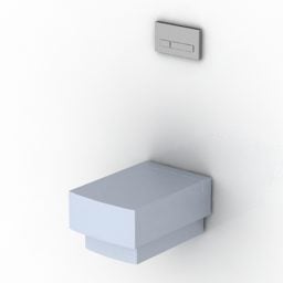 3d модель сучасного туалету ванної кімнати