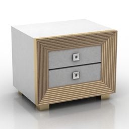 Sovrum Nattduksbord två lådor 3d-modell