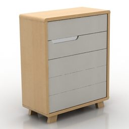 Ash Wooden Locker 3d model