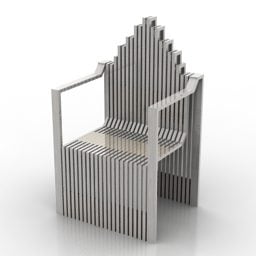 Throne Lenestol Modern Style 3d-modell