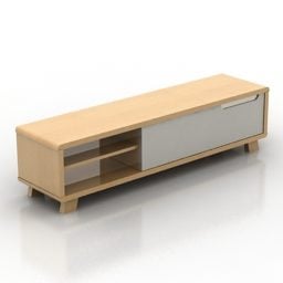 低储物柜白蜡木3d模型