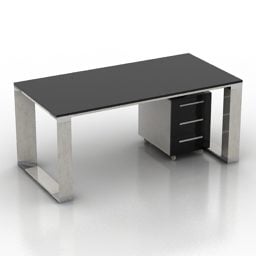 שולחן תה יפני עם כרית מושב דגם תלת מימד