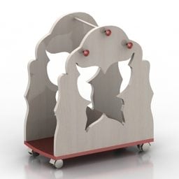 3д модель стойки для детского сада на колесах