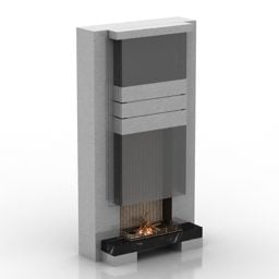 壁炉现代家具3d模型