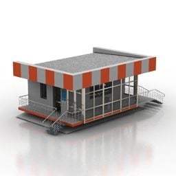 مبنى محطة الحراسة نموذج ثلاثي الأبعاد