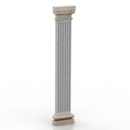 Modello 3d in stile greco con pilastro a colonna