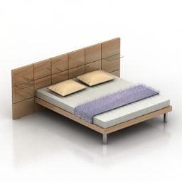 Polstring Bed Modern Platform 3d-modell