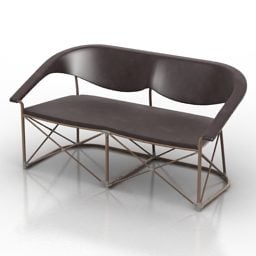 Modernismi sohva Olivko 3d malli