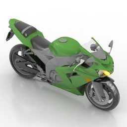Model 3D motocykla sportowego Kawasaki Ninja