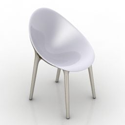 Cadeira de concha única Kartell modelo 3d