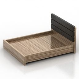 Bettgestell aus Holz, 3D-Modell