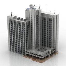 Gammel vagttårnbygning 3d-model