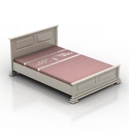 Moderní platformová postel Mdf Wood 3D model