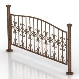 Wrought Icon Gate Fence 3d model