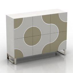 Modern Locker With Pattern Decoration 3d model