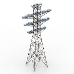 3D-Modell des Sendeturmgebäudes