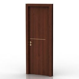 Wood Door For Apartment 3d model