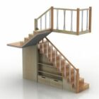 Escalera de madera para muebles de interior