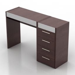 Working Table With Multiple Drawers 3d model