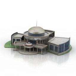 モダンな大規模なヴィラの建物 3D モデル
