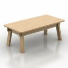 Nízký konferenční stolek dřevěný materiál