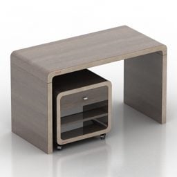 Stół roboczy Kare z szafką pod model 3D