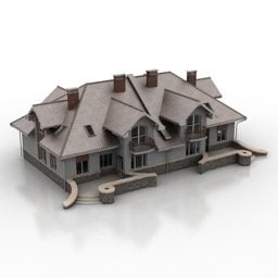 Large Villa House 3d model