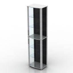 3д модель тонкого стеклянного шкафчика