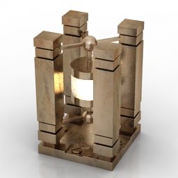 Tafellamp Jade Steen Gesneden 3D-model
