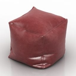 Bag Seat Red Leather 3d modell