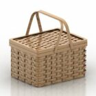 Rattan Basket With Handle