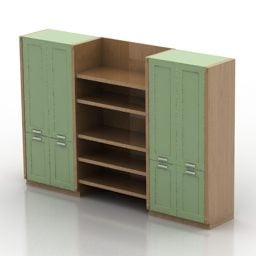Bedroom Cabinet With Shelf Combine 3d model