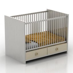3d модель дитячого ліжечка