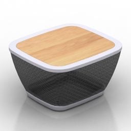 Wood Top Coffee Table 3d model