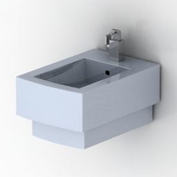 衛生的な洗面台の長方形の 3D モデル
